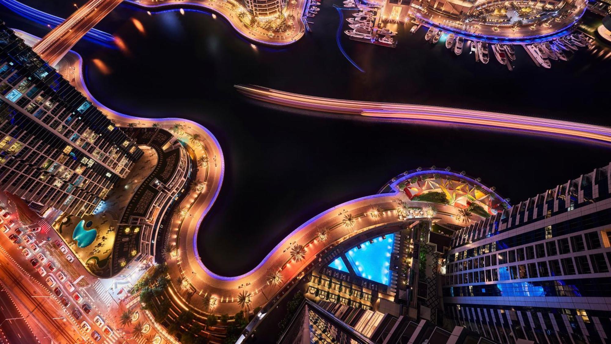 Intercontinental Dubai Marina By Ihg Hotel Kültér fotó Aerial view of the Dubai Marina